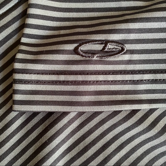 Champion Mens Black & Grey Striped Collar Short Sleeve Polo Shirt in an XL - Picture 2 of 7